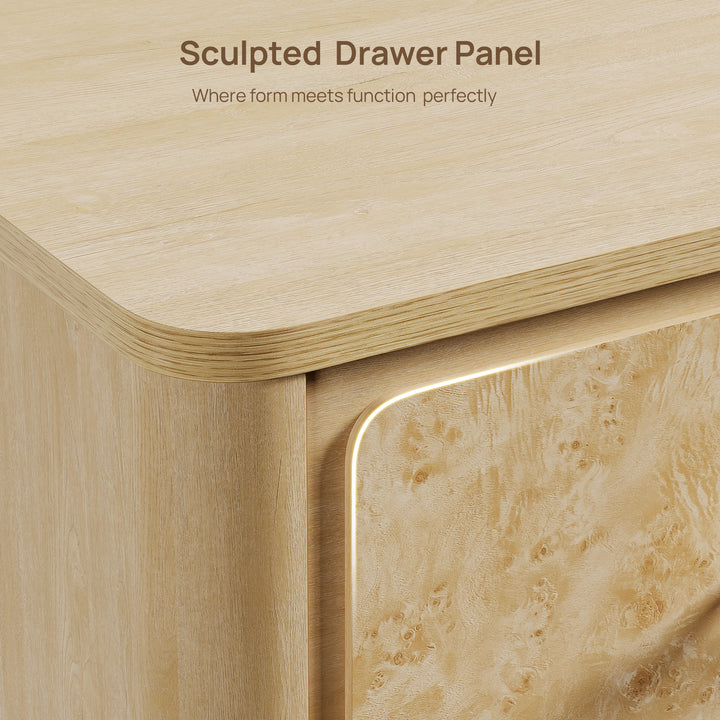 Burluxe 24.8'' Wide Night Table with Storage