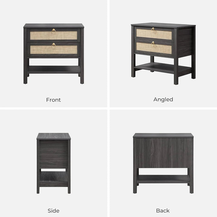 Terra High End Tables with Drawers - 1 Piece - Carbon Cherry