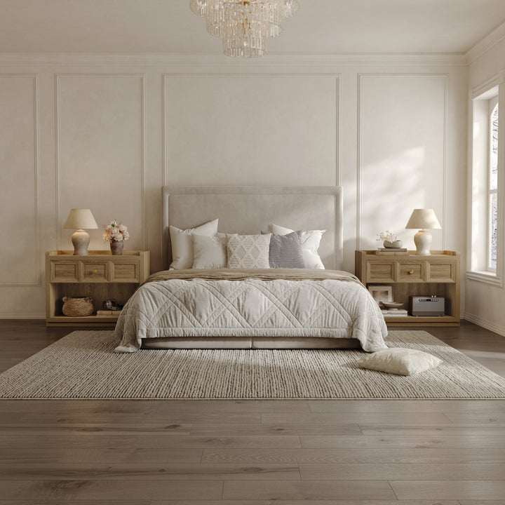 Helio Bedroom Dresser and Nightstands Set, 6 Drawers