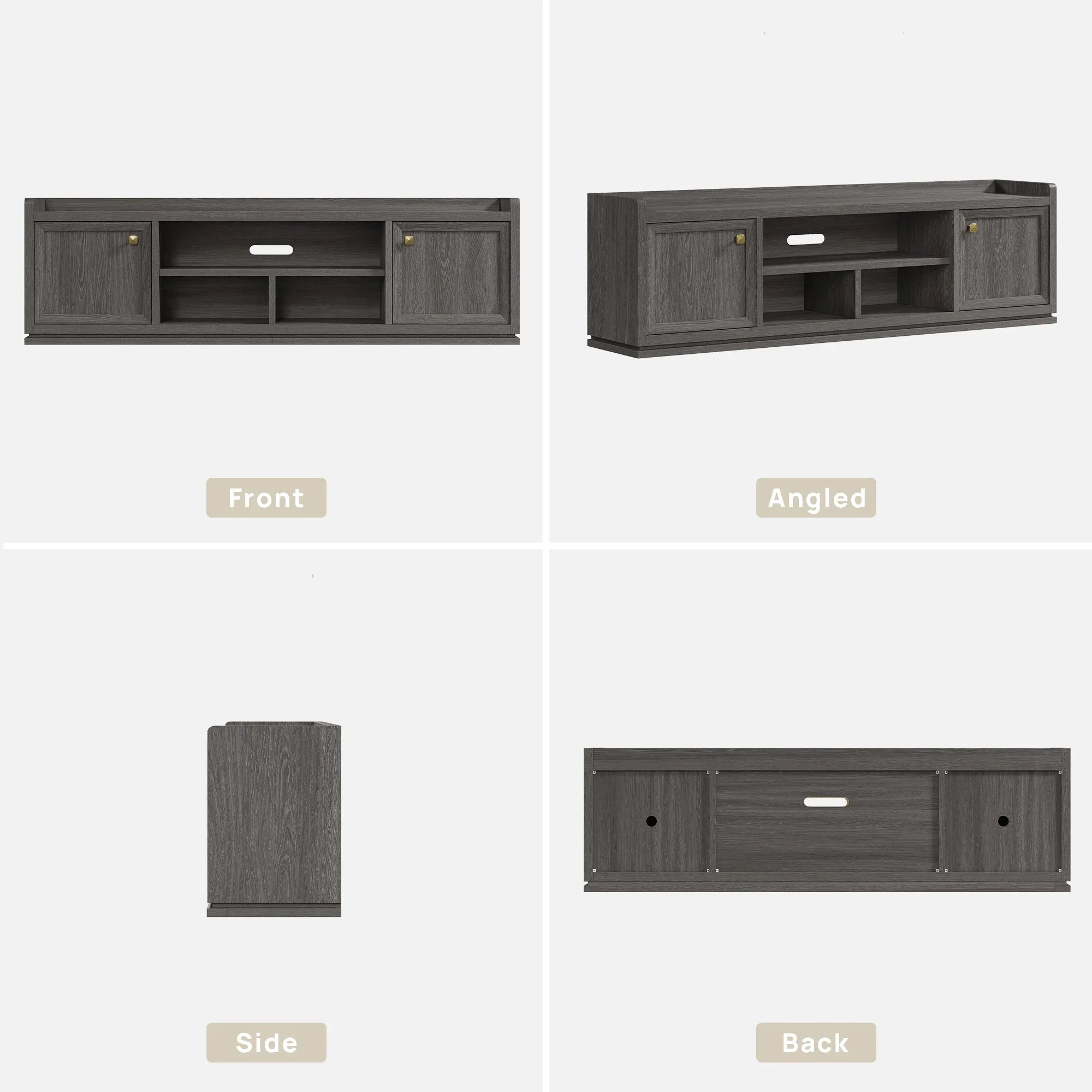 Helio Modern TV Stand with Doors