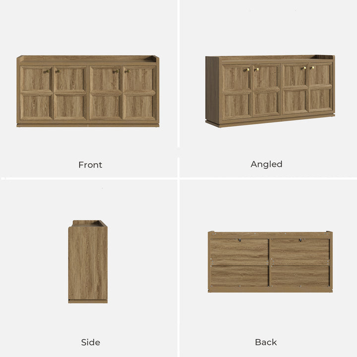 Helio Sideboard Buffet, 4 Doors, Set of 2