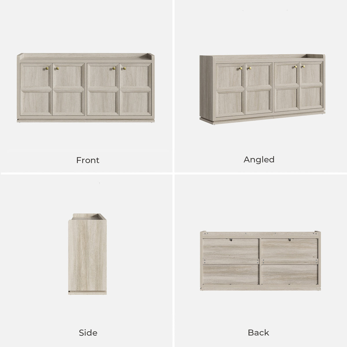 Helio Sideboard with 4 Doors, Set of 2