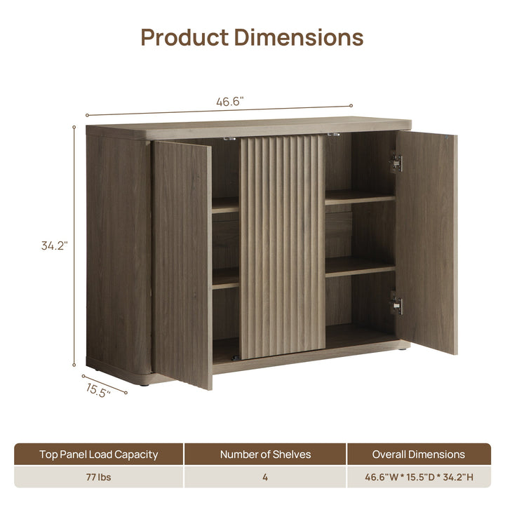 Cas TV Stand with 3 Doors, 46.6'' Wide