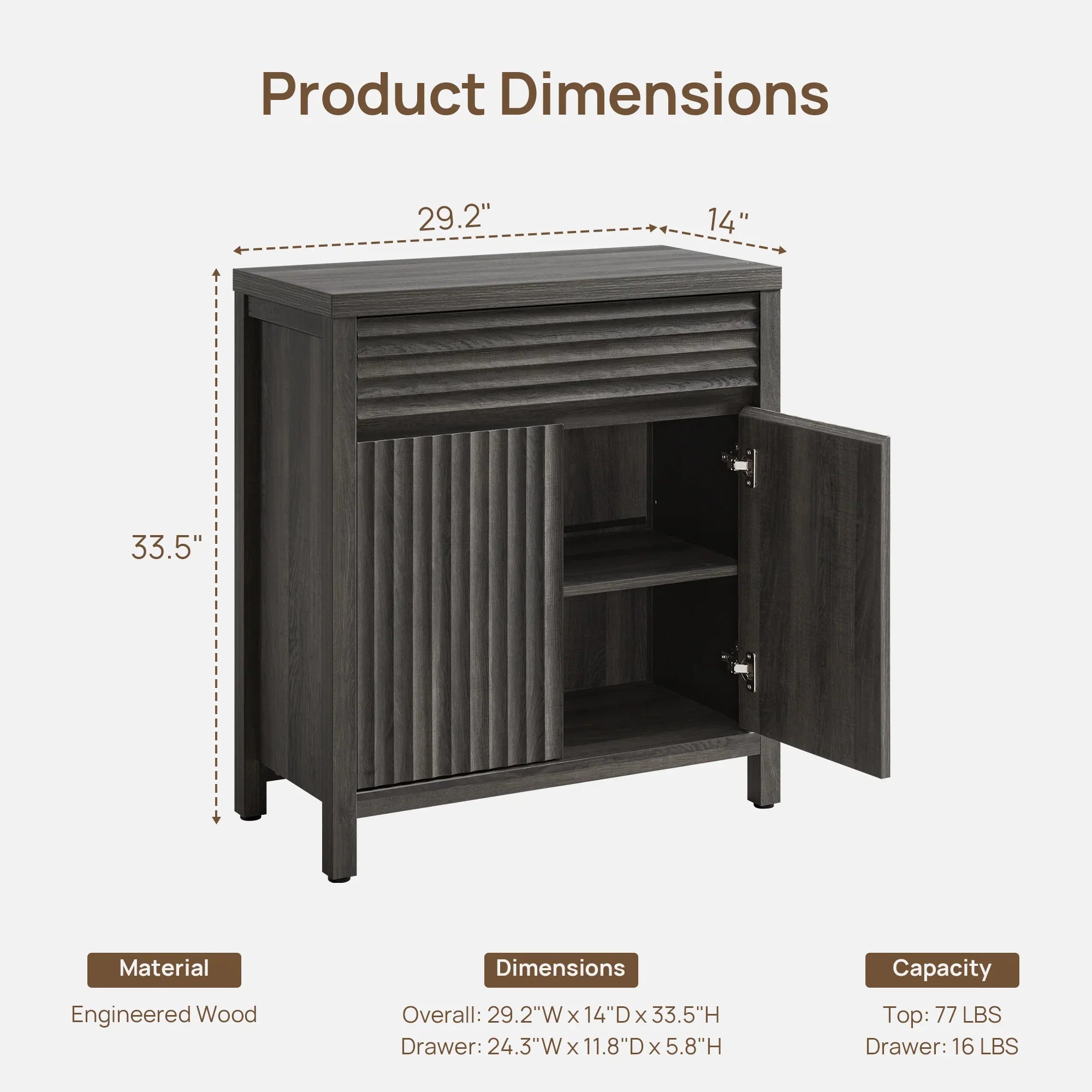 Prelude 2 Doors Sideboard with 1 Drawer