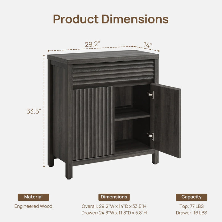 Prelude 2 Doors Sideboard with 1 Drawer