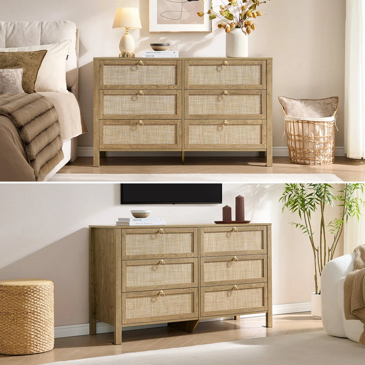 Terra 6 Drawers Dresser And 3 Drawers Nightstands Sets