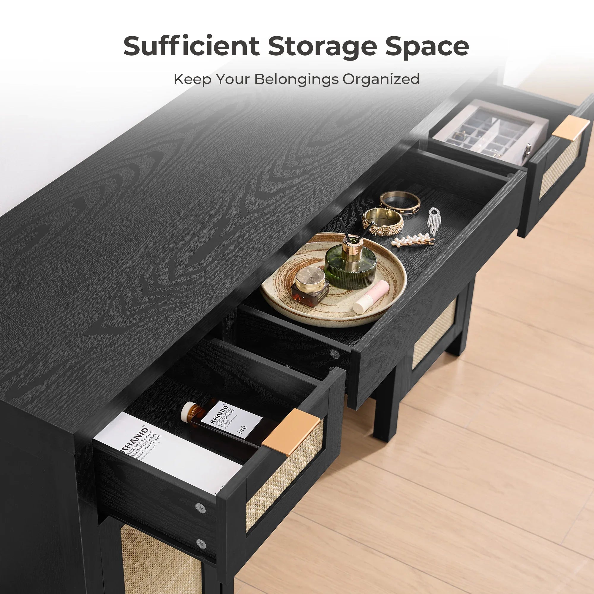 Savanna Black Makeup Vanity