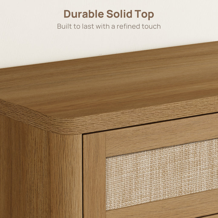 Zura Rattan 4-Drawer Dresser, Bedroom Storage