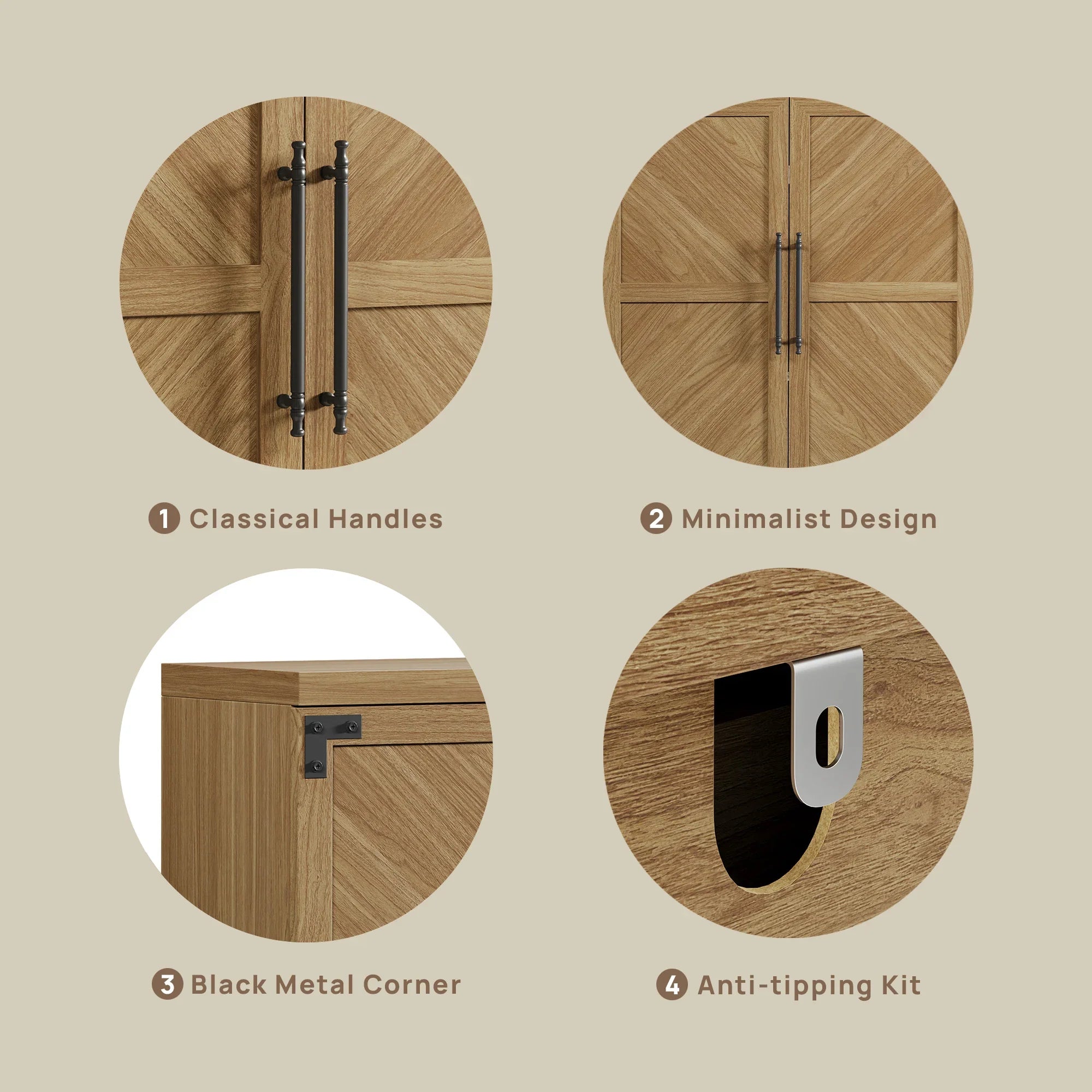 Willow Shoe Cabinet with 2 Doors for Entryway