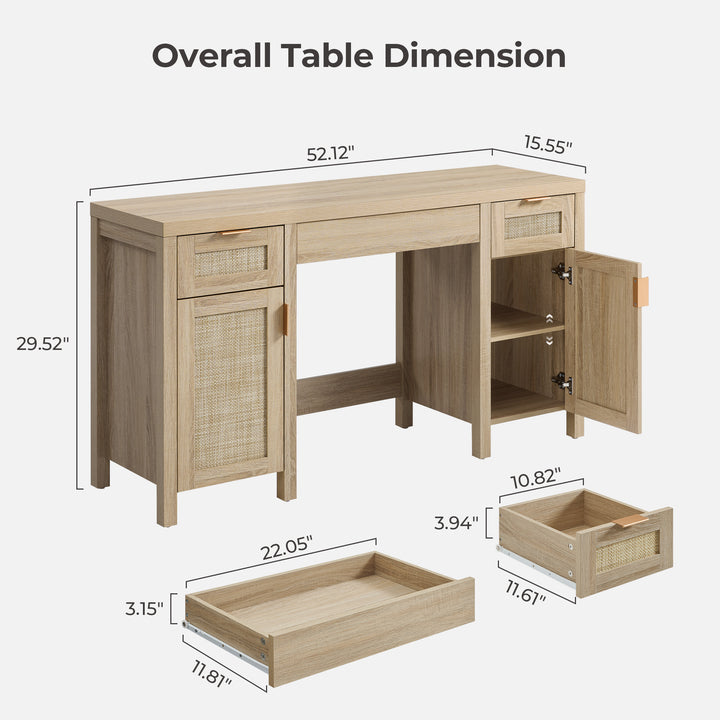 Savanna Makeup Vanity with Storage, Set of 2