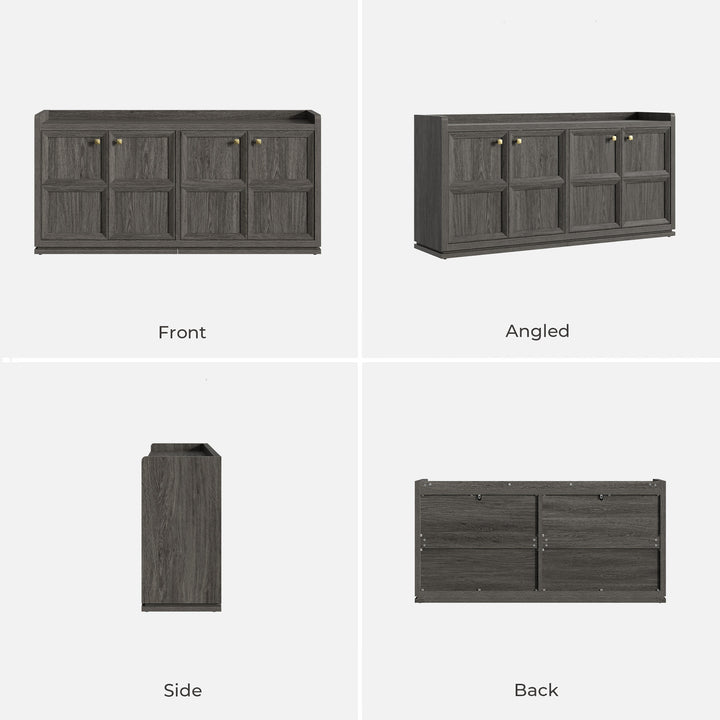 Helio Black Sideboard with 4 Doors