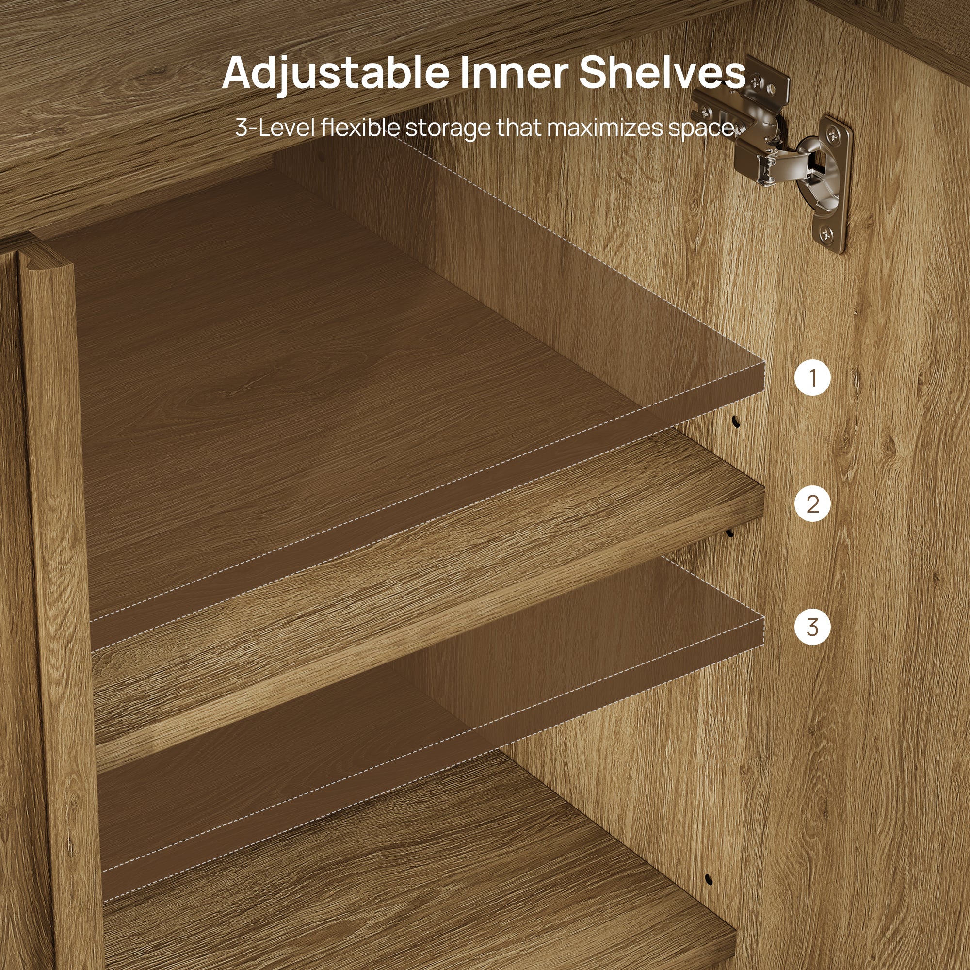 Ripple 2-Door Sideboard with Curved Edges