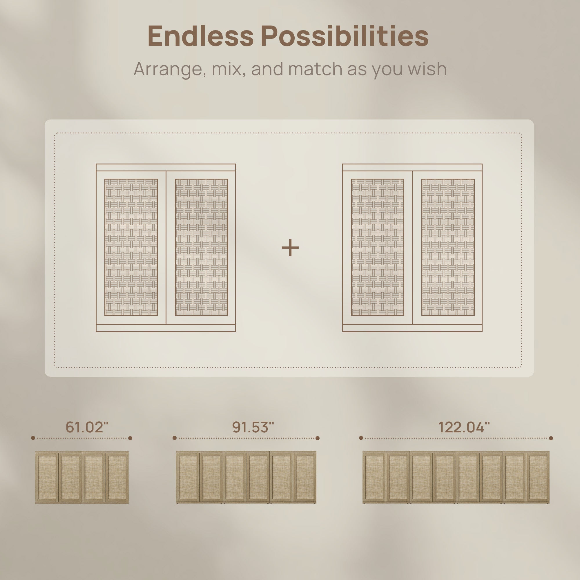 Zura Rattan Sideboard, 2 Doors