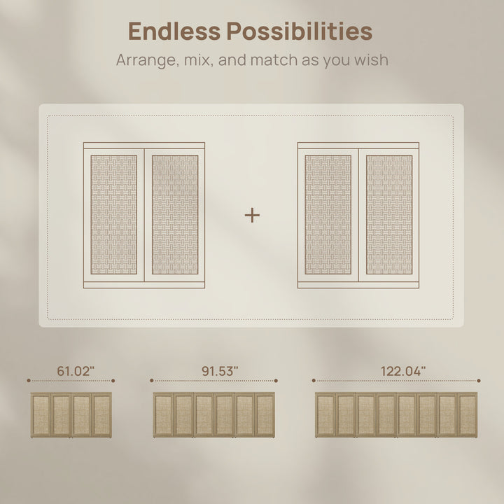 Zura Rattan Sideboard, 2 Doors