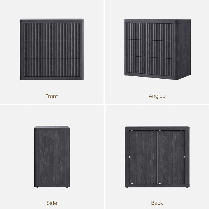 Cas 3-Drawer Nightstand, 27 Inches Wide