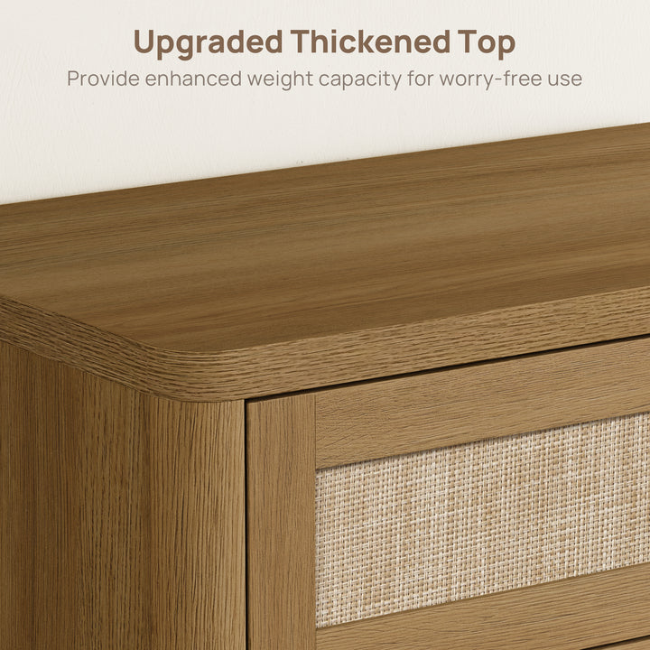 Zura Rattan Dresser, 5 Drawers