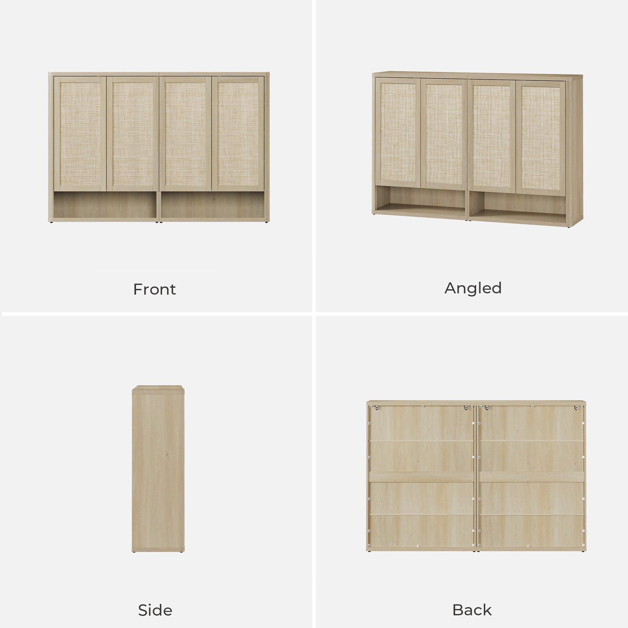 Zura Modular Rattan Shoe Cabinet, 50 Pairs