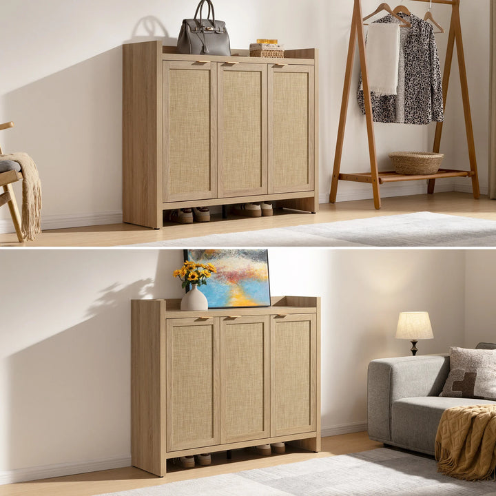 Savanna Tall Shoe Cabinet,30 Pairs Shoes