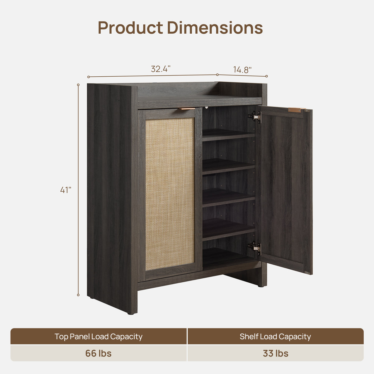 Savanna 2-Door Shoe Storage Cabinet