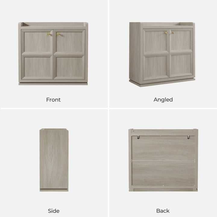 Helio White Sideboards with Doors