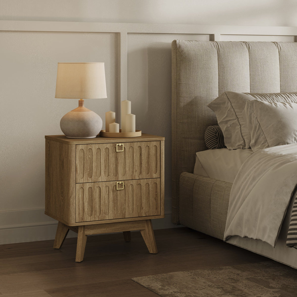 Domus Nightstand with Drawers, Set of 2