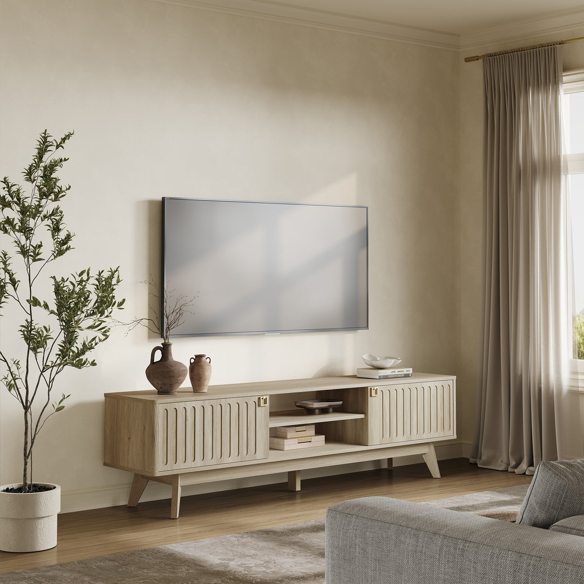 Domus Modern TV Stand, 2 Doors
