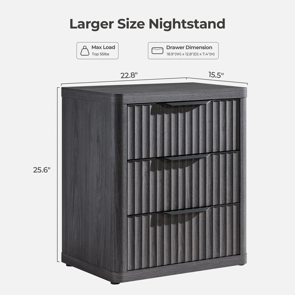 Cas 6 Drawers Dresser and 1 Drawer Nightstands Set