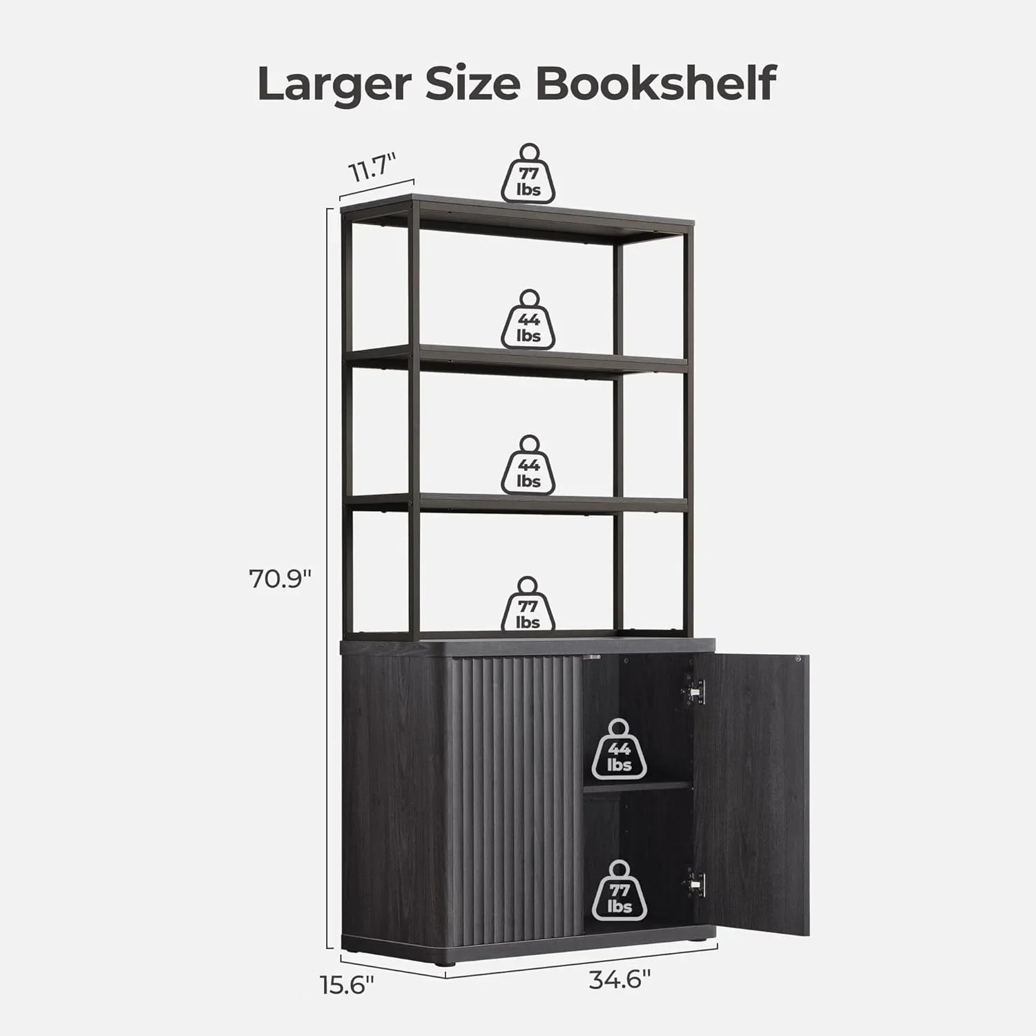 Cas Black Bookshelf