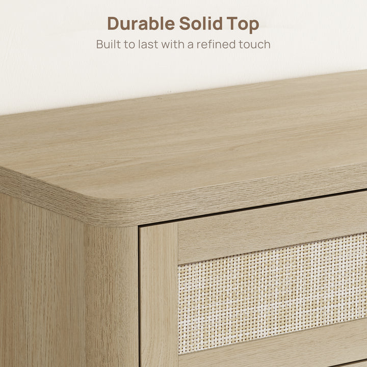 Zura Rattan Dresser with 4 Spacious Drawers