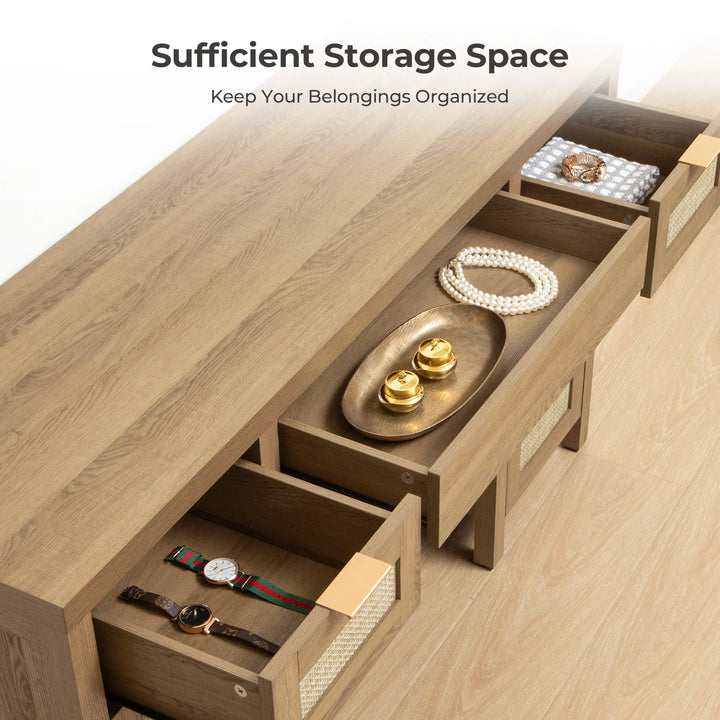 Savanna Vanity Table, Wardrobe and Nightstand Set