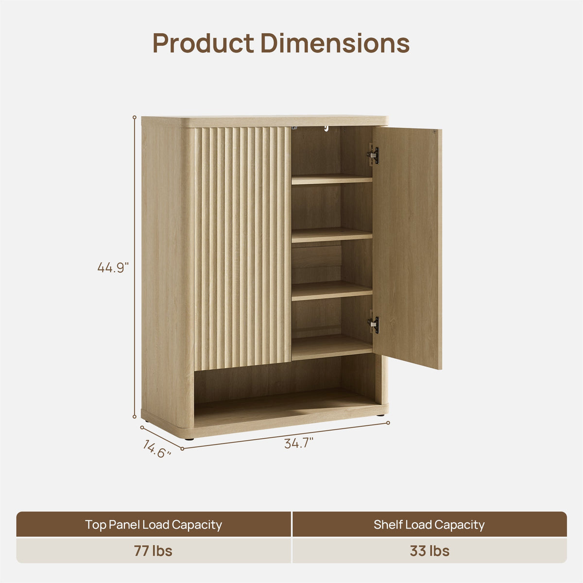 Cas 2-Door Shoe Cabinet, 20 Pairs - 1 Piece - Grey Alder