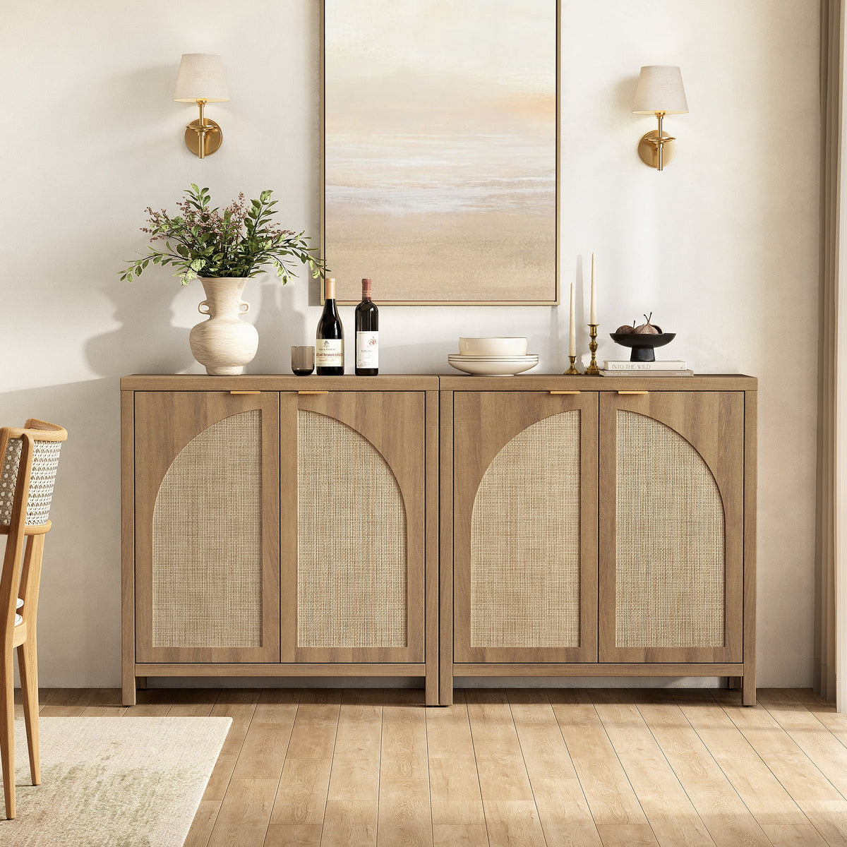 Savanna Sideboard with Arched Doors, Set of 2