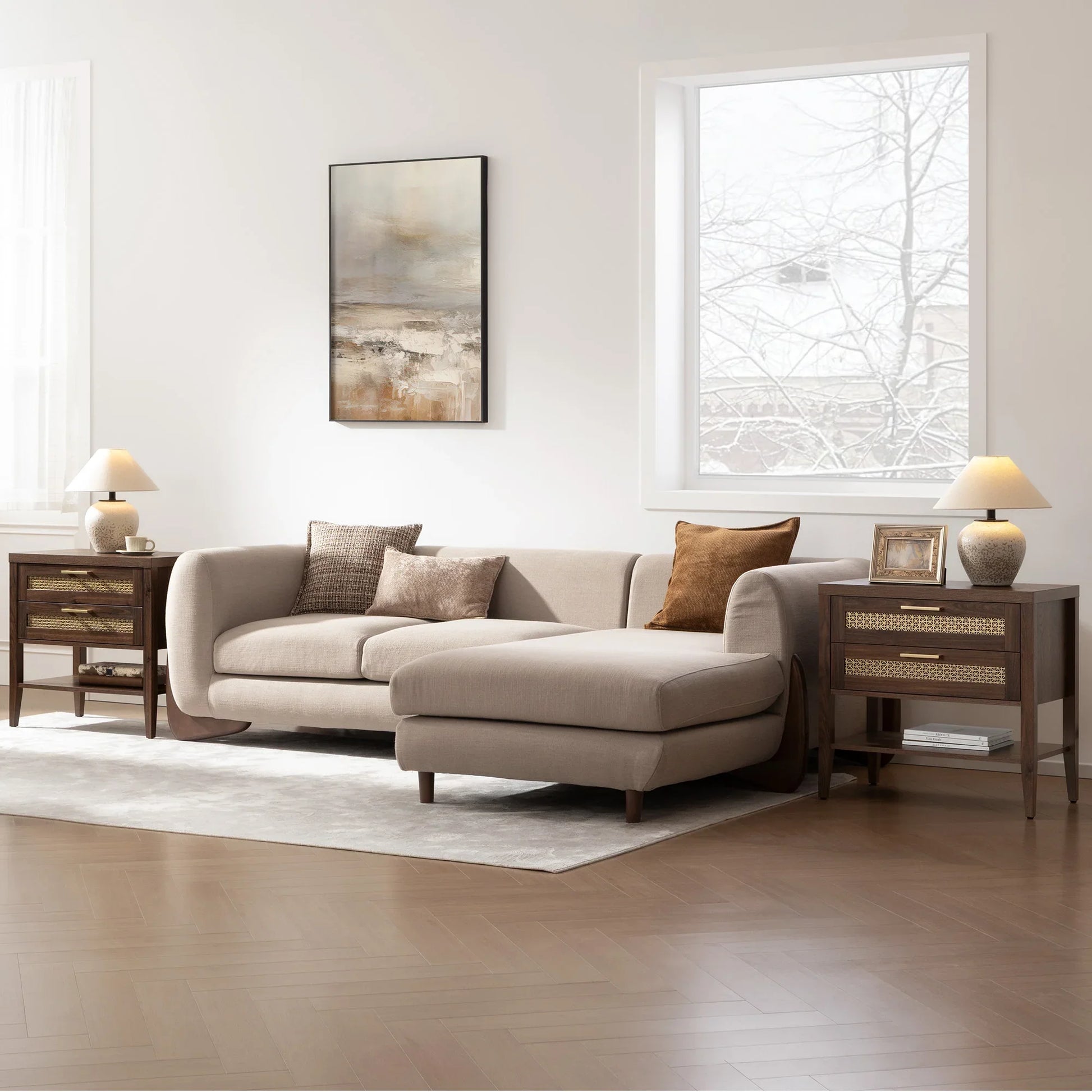 Andy Nightstand Set With 2 Doors