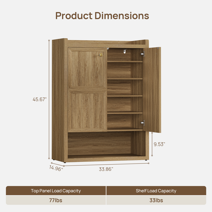 Helio 2-Door Shoe Cabinet, 24 Pairs