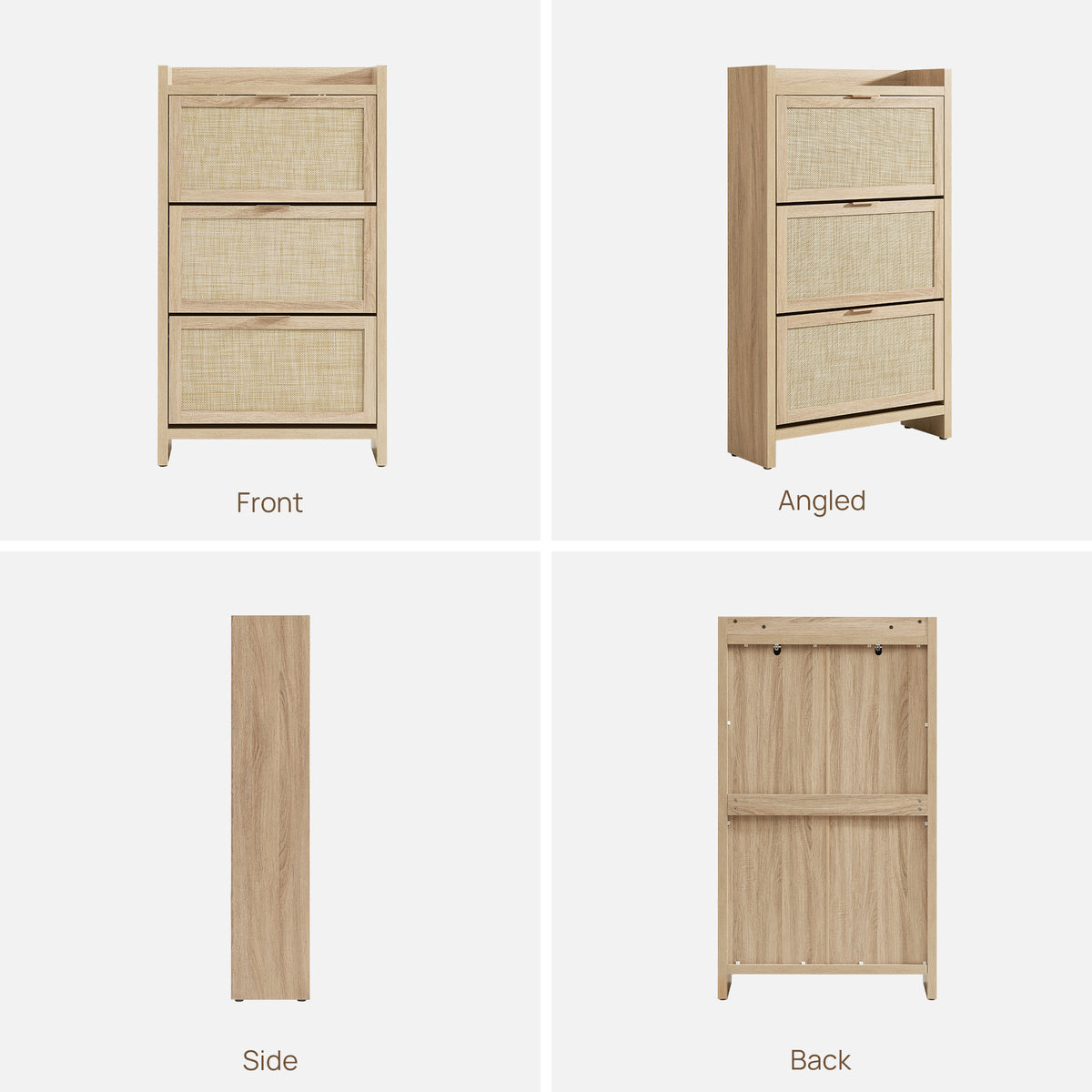 Savanna Flip Shoe Cabinet, 30-Pair Organizer, Set of 2