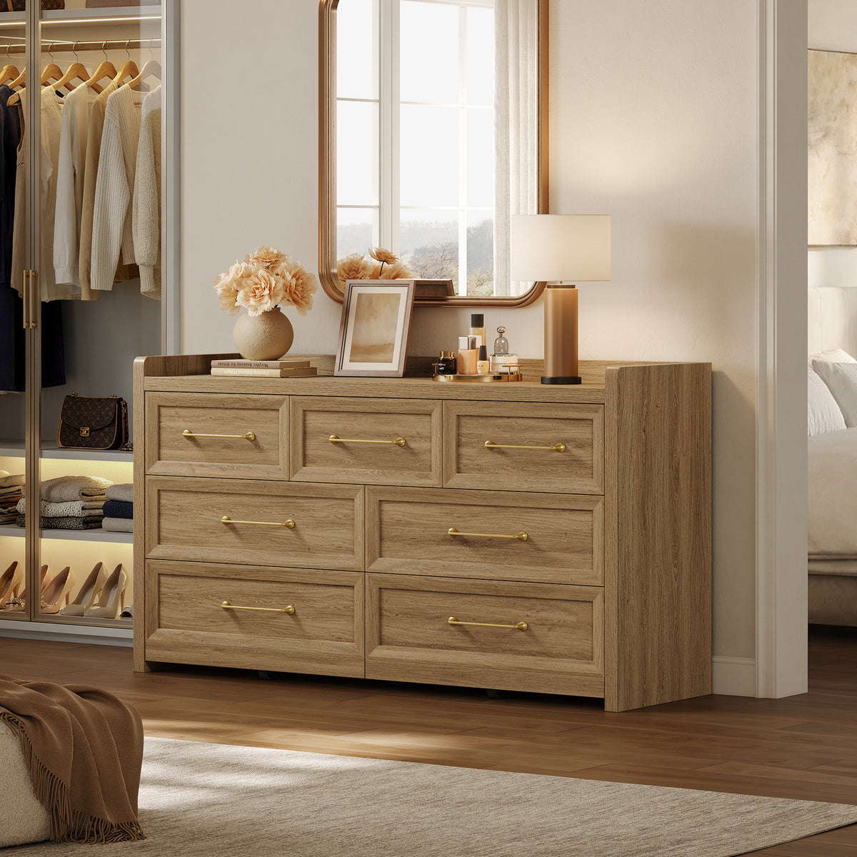 Helio 7-Drawer Dresser and 3-Drawer Nightstands Set