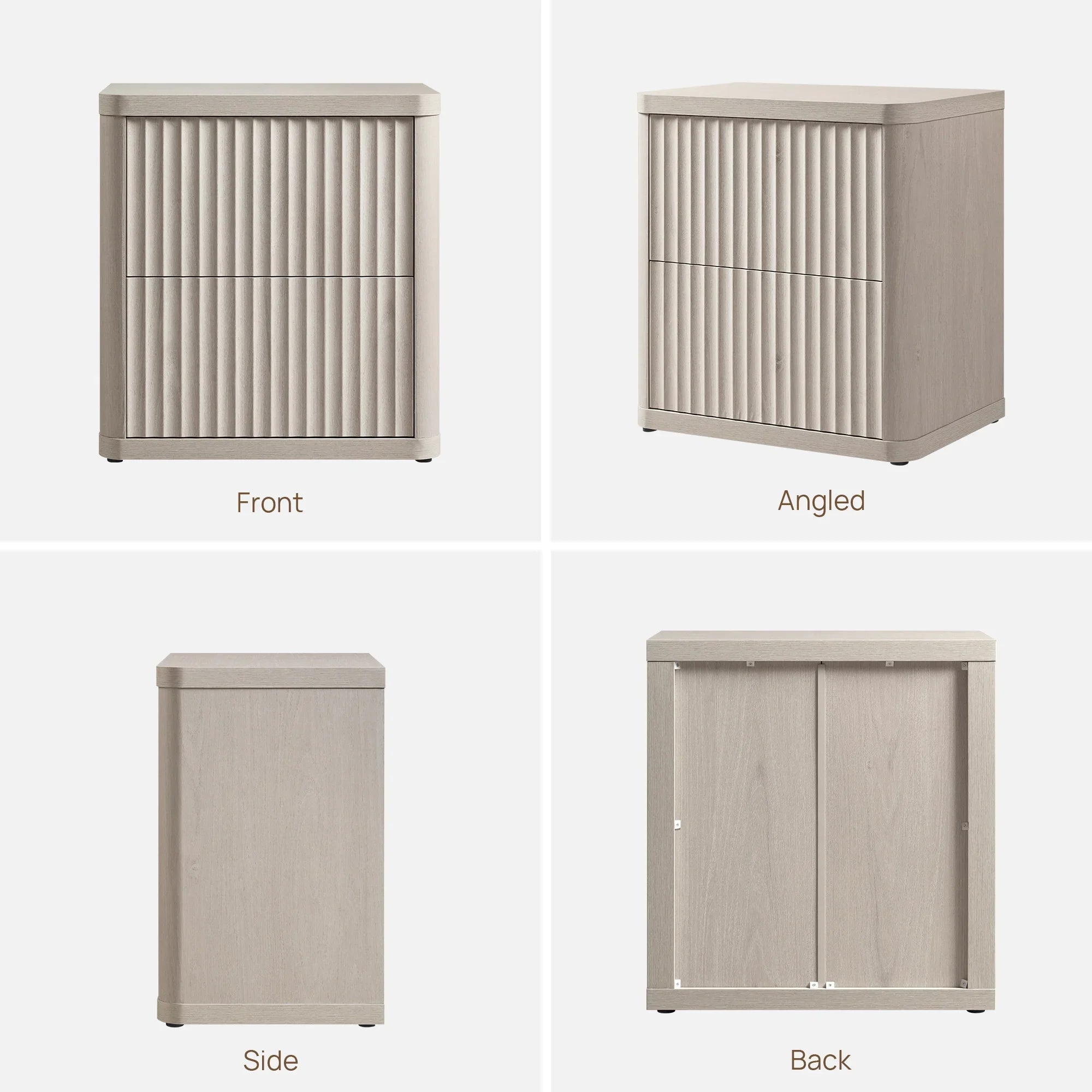 Cas 2 Drawers Nightstand for Bedroom