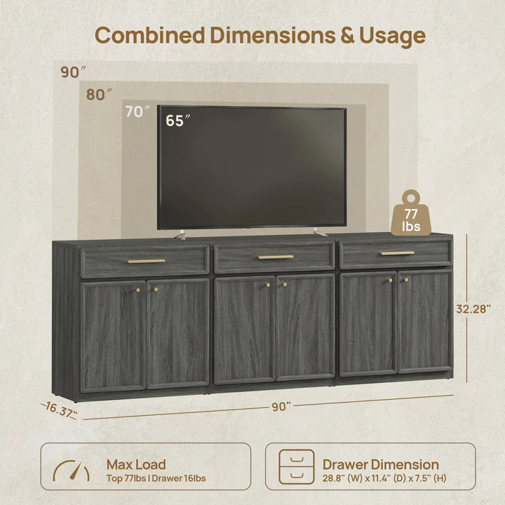 Crescent Sideboard Buffet Cabinet