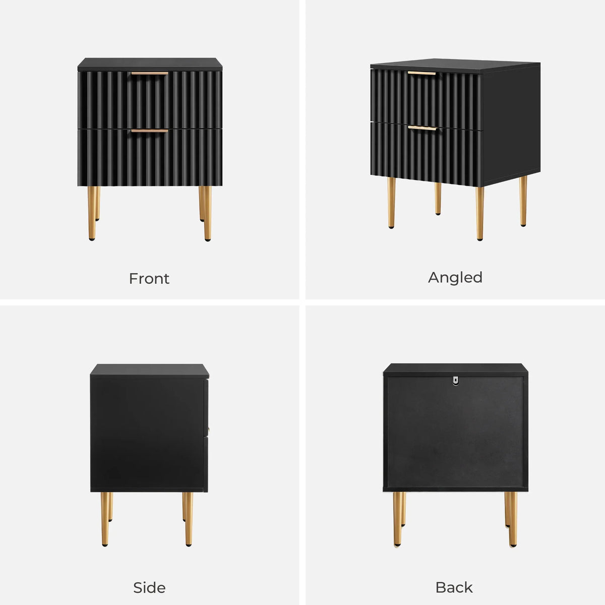 Opus Black Nightstand