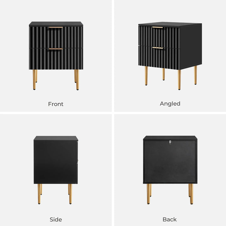 Opus Black Nightstand