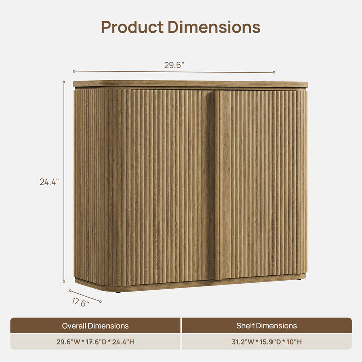 Ripple 2-Door Sideboard with Curved Edges