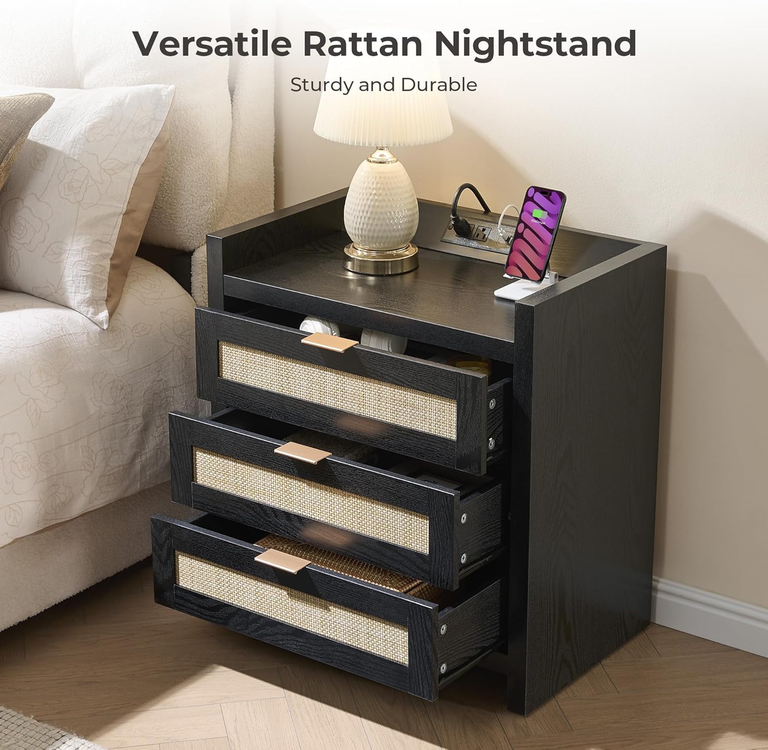 Savanna Dresser, Wardrobe and 3-Drawer Nightstand Set