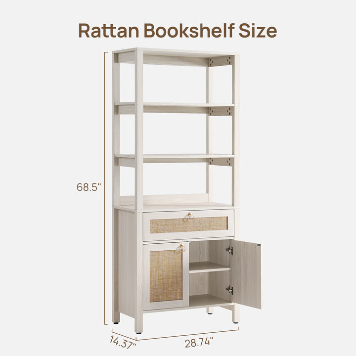 Terra Bookshelf With Drawer and Doors