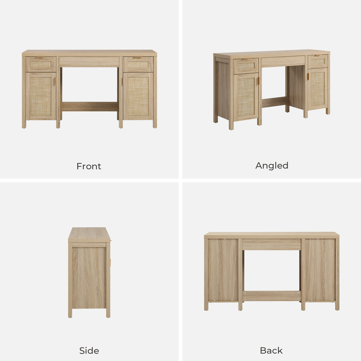 Savanna Makeup Vanity with Storage, Set of 2