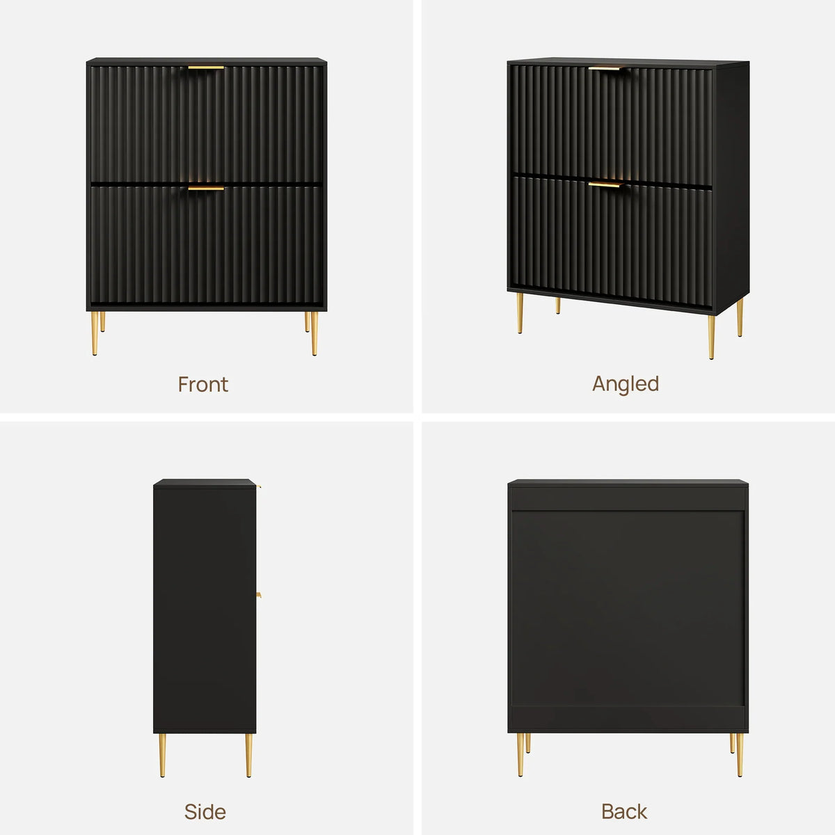 Opus 2-Tier Shoe Cabinet with Storage