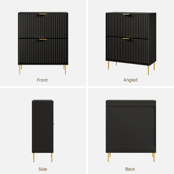 Opus 2-Tier Shoe Cabinet with Storage