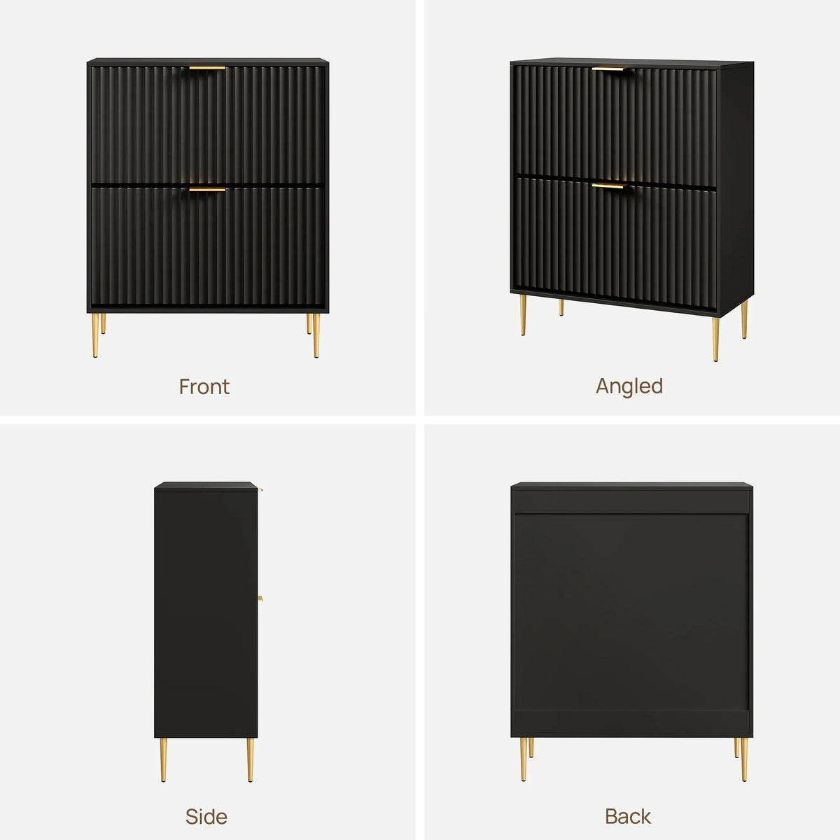 Opus 2-Tier Shoe Cabinet with Storage