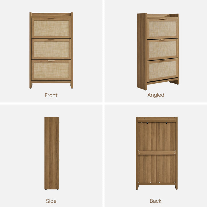 Savanna Flip Door Shoe Cabinet, 30 Pairs Shoes