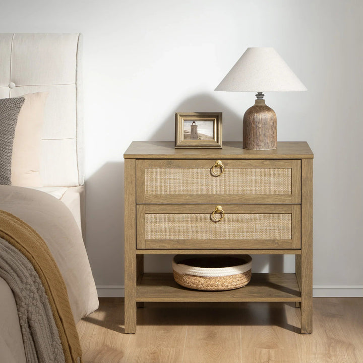 Terra High End Tables with Drawers, Set of 2