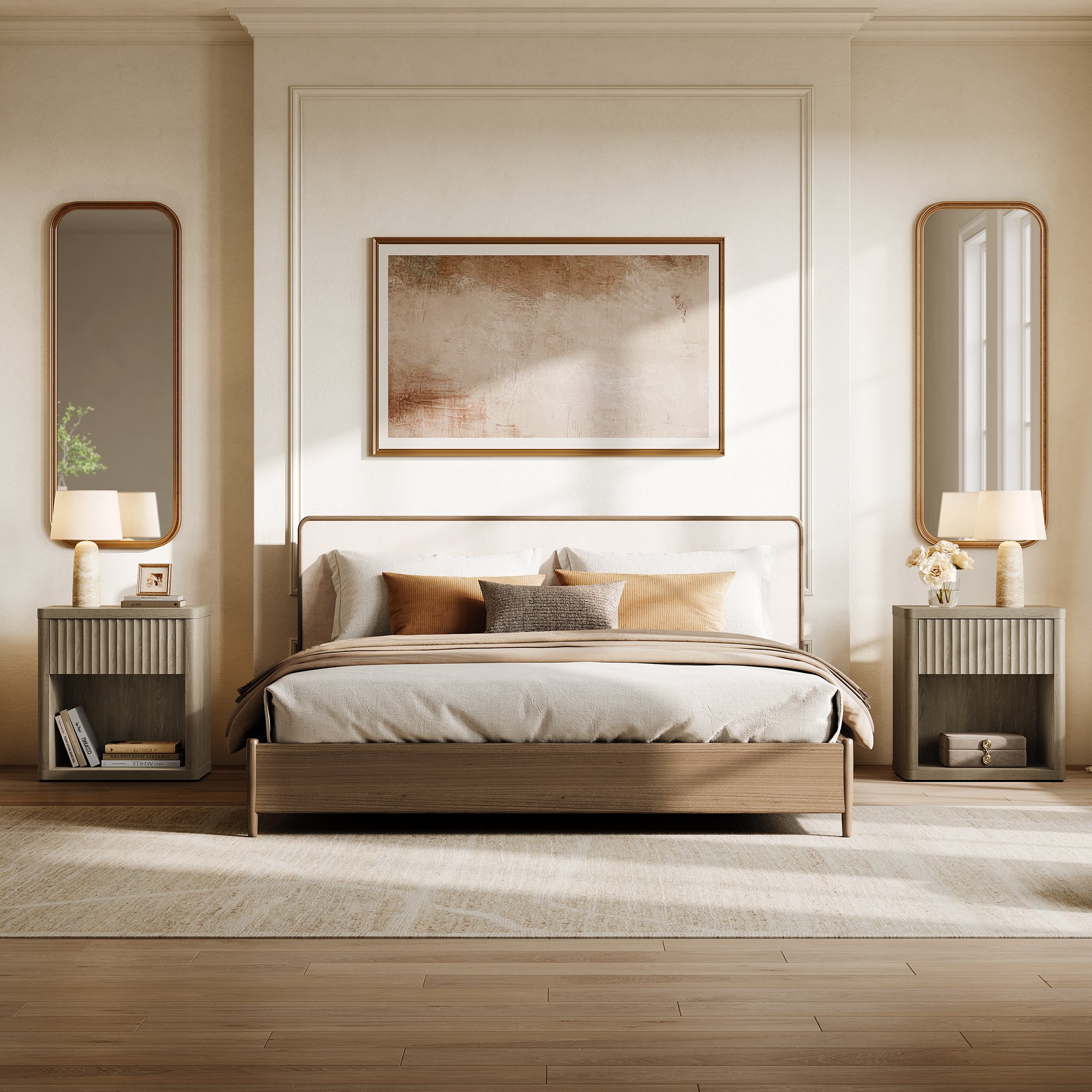 Stria 9-Drawer Dresser and Cas Nightstand Set